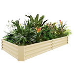 Land Guard 8x4x1ft Galvanized Metal Raised Garden Bed
