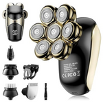 Shpavver 5-in-1 Waterproof 7-Blades Electric Rotary Shavers
