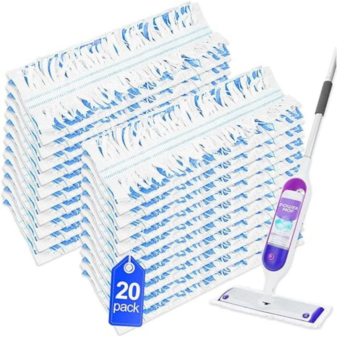 20-Pack Disposable Multi-Surface Floor Mop Pads