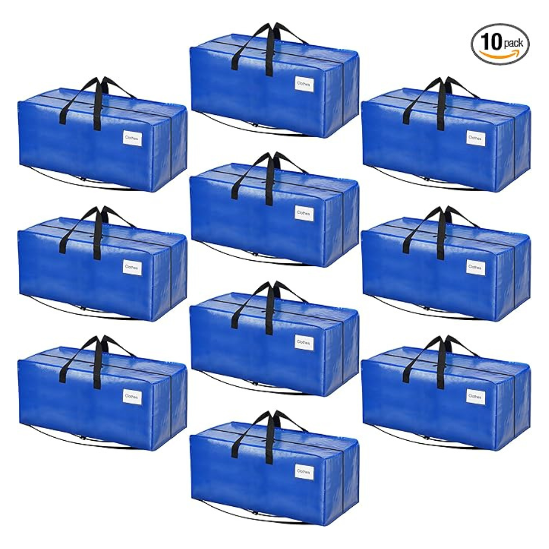 10-Pack Bagail Heavy Duty Moving Bags with Strong Handle