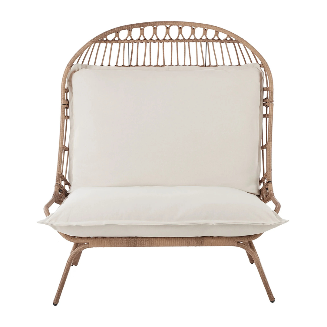 Better Homes & Gardens Willow Sage Outdoor Wicker Patio Cuddle Chair