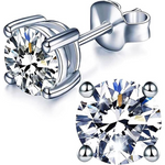 Yodewa Women's 925 Sterling Silver Moissanite Stud Earrings