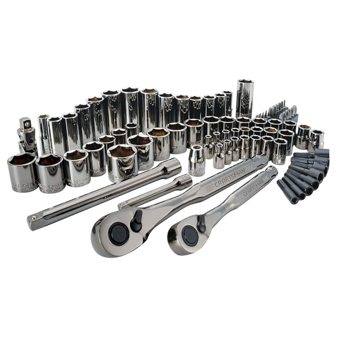 81-Piece Craftsman 1/4" & 3/8" Drive SAE/Metric Mechanics Tool Set