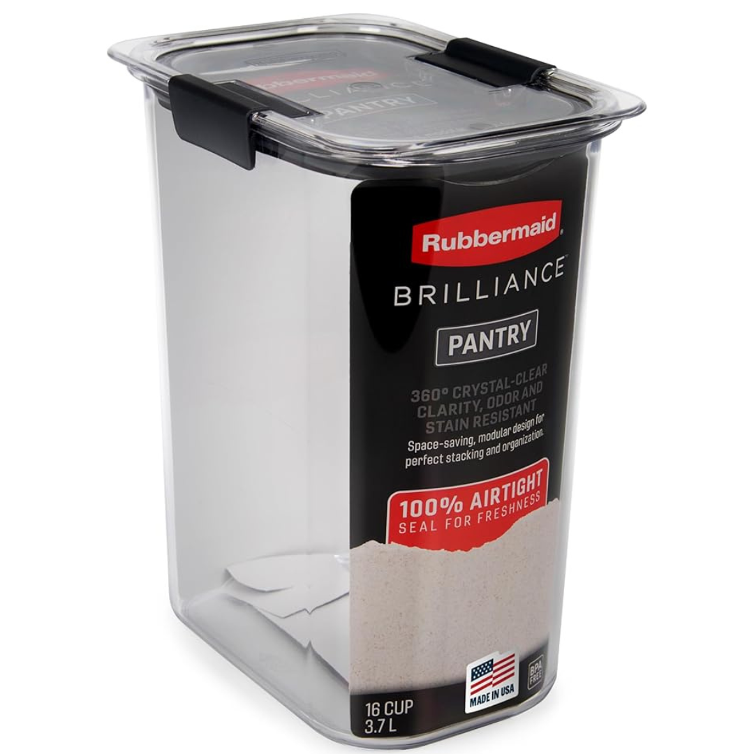 16-Cup Rubbermaid Brilliance Airtight Food Storage Container with Lid