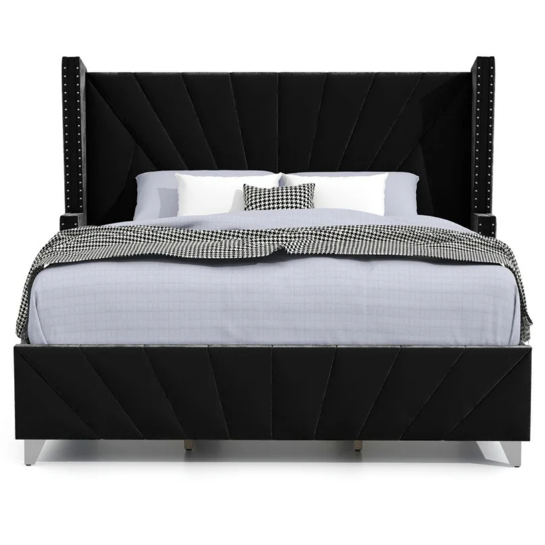Furniture Of America Queen Size Fabric Upholstered Panel Beds