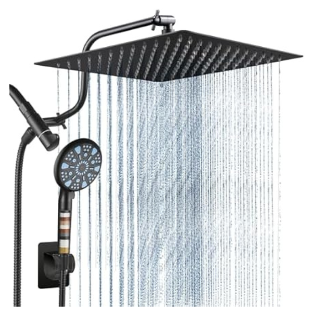 Cobbe 12" Metal 3-Way Rain Dual Shower Head Combo
