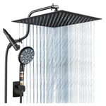 Cobbe 12" Metal 3-Way Rain Dual Shower Head Combo