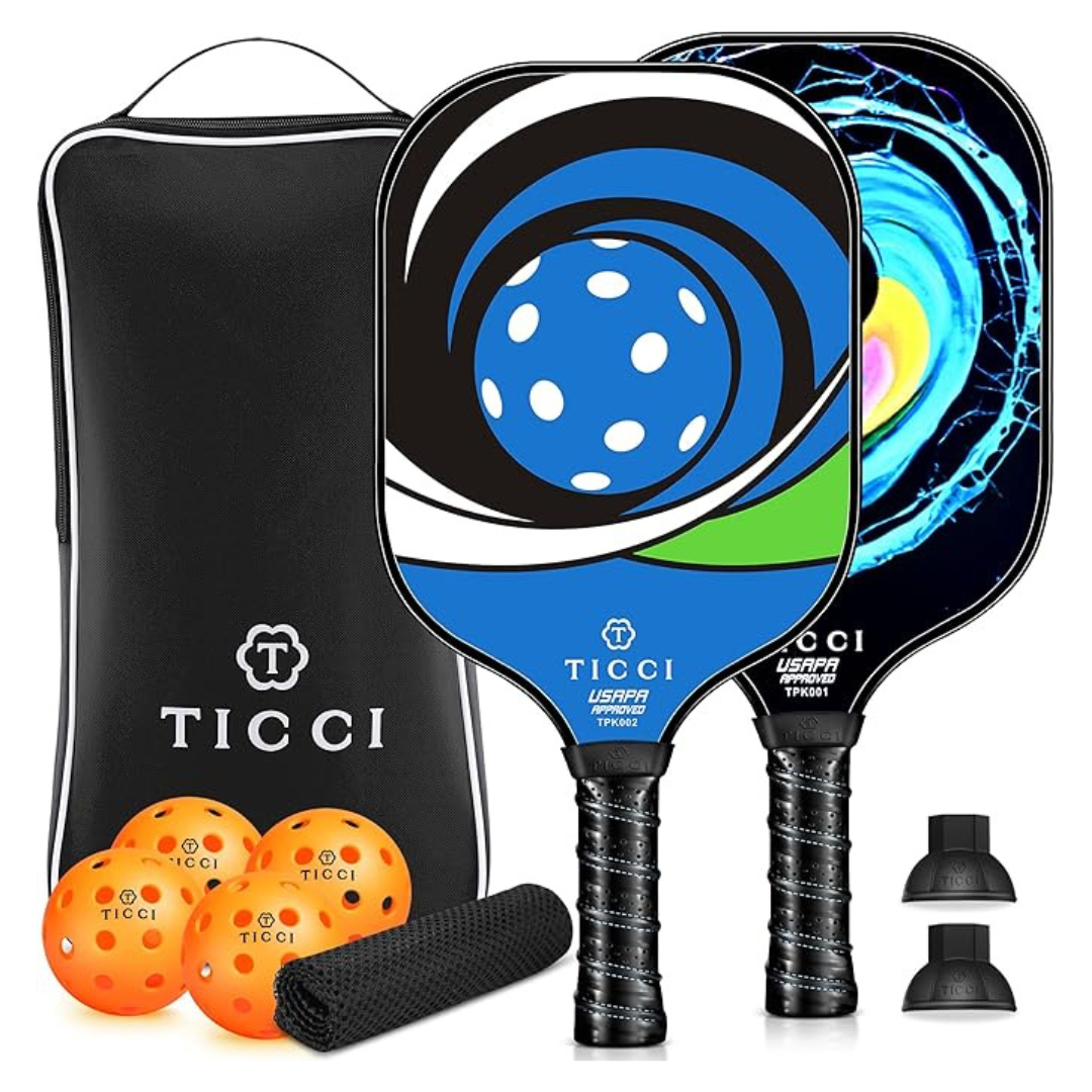 Premium Pickleball Set With 2 Paddles, 4 Balls, & Carry Bag