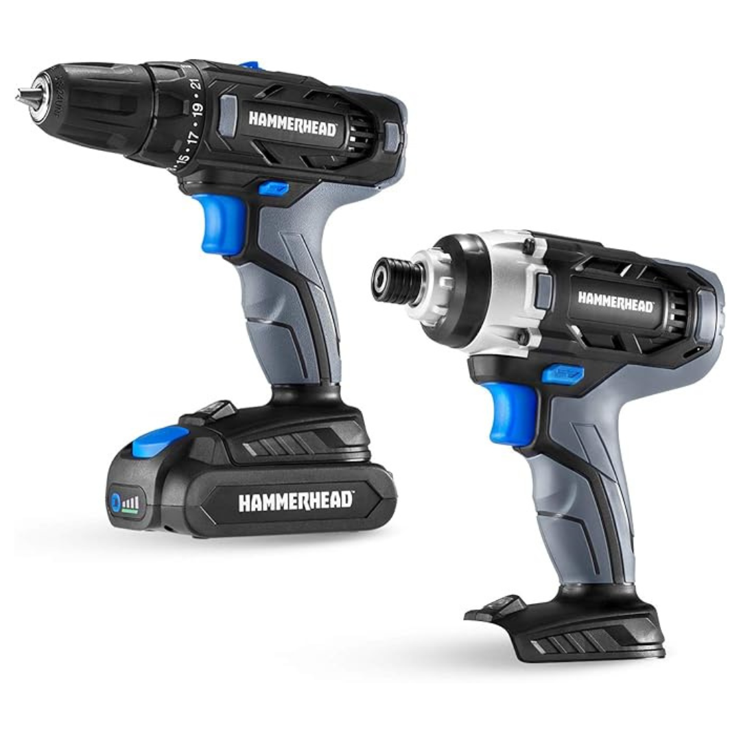 2-Tool Hammerhead HCC2020 Cordless Combo Kit W/Battery & Charger