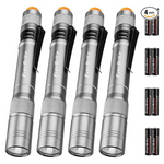 4-Pack EverBrite 100LM Aluminum LED Pen Pocket Flashlights