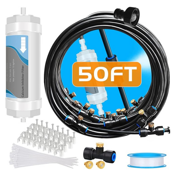 50 Feet (15.3M) Misting System With Water Filter