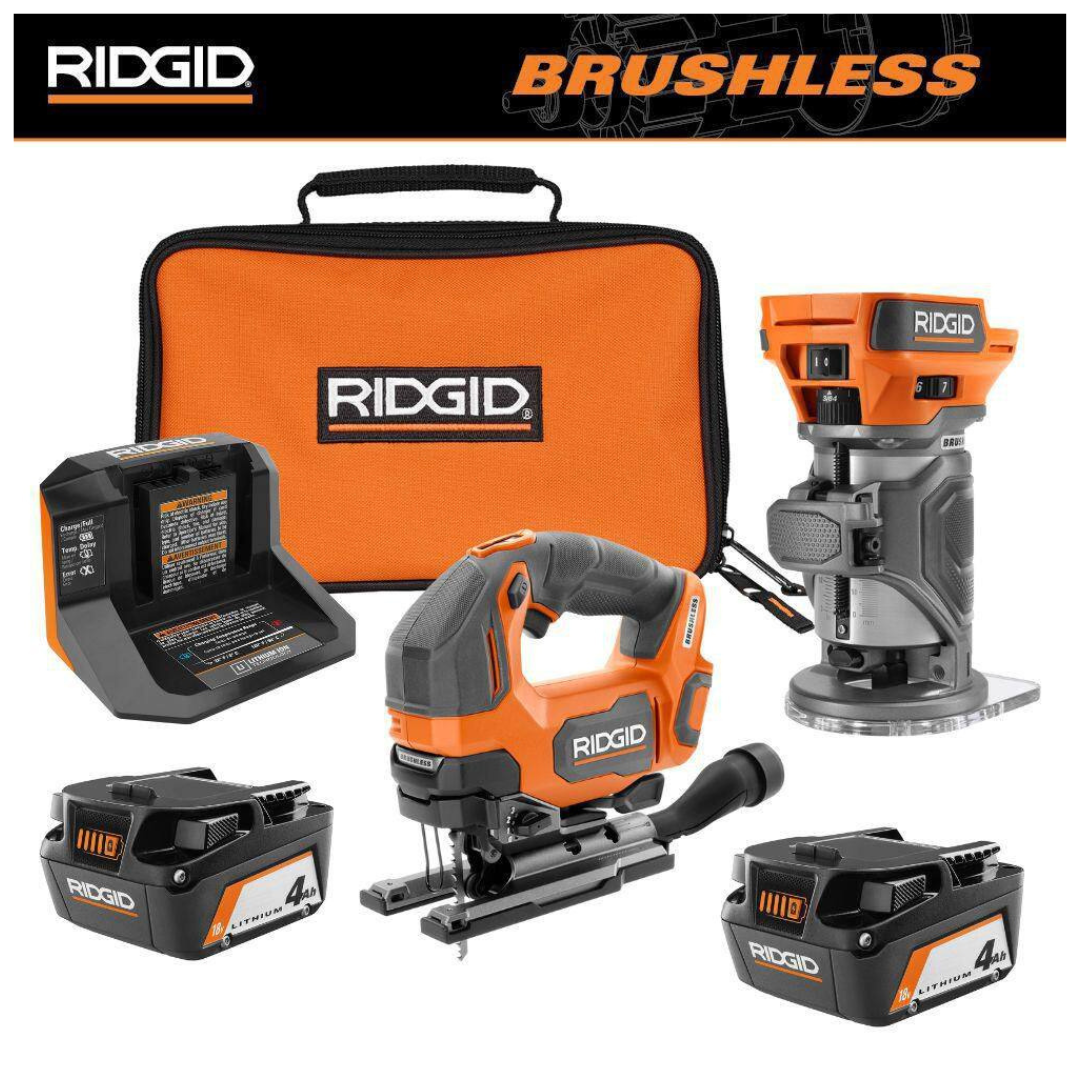 RIDGID 18V Brushless Cordless 2-Tool Combo Kit