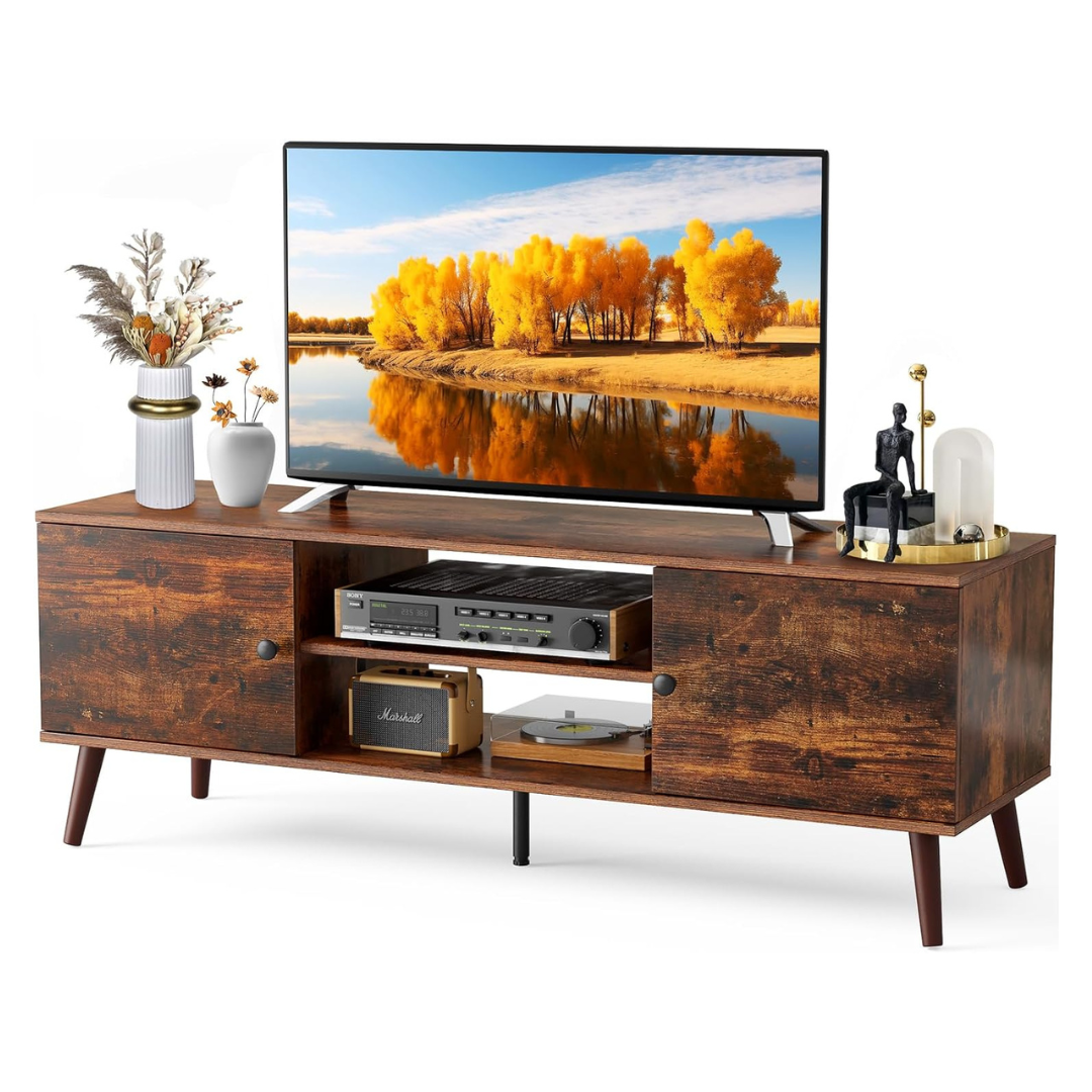 Dumos Timeless Mid-Century Design TV Stand For 55-60 Inch TVs