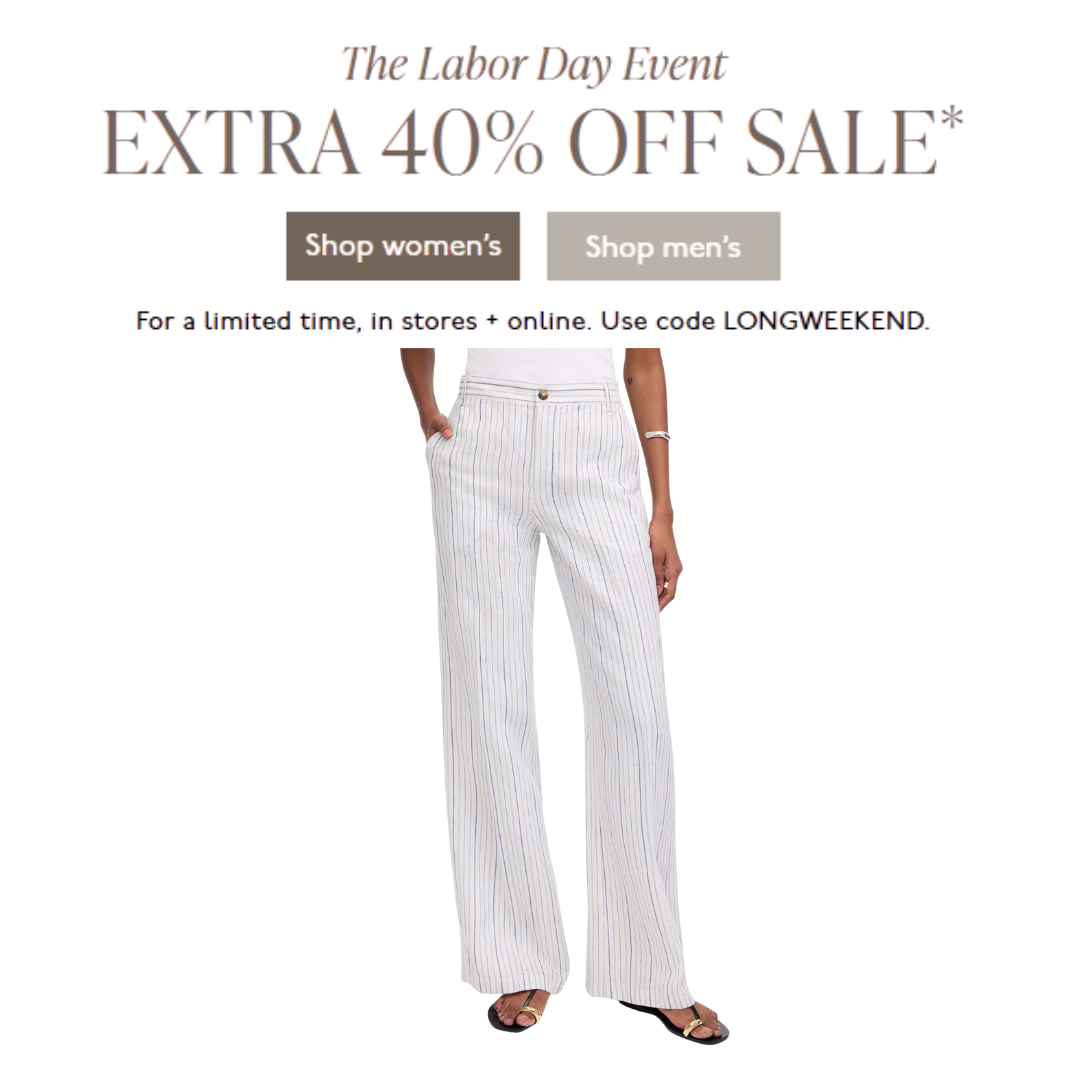 Labor Day Sale: Extra 40% Off On Select Styles