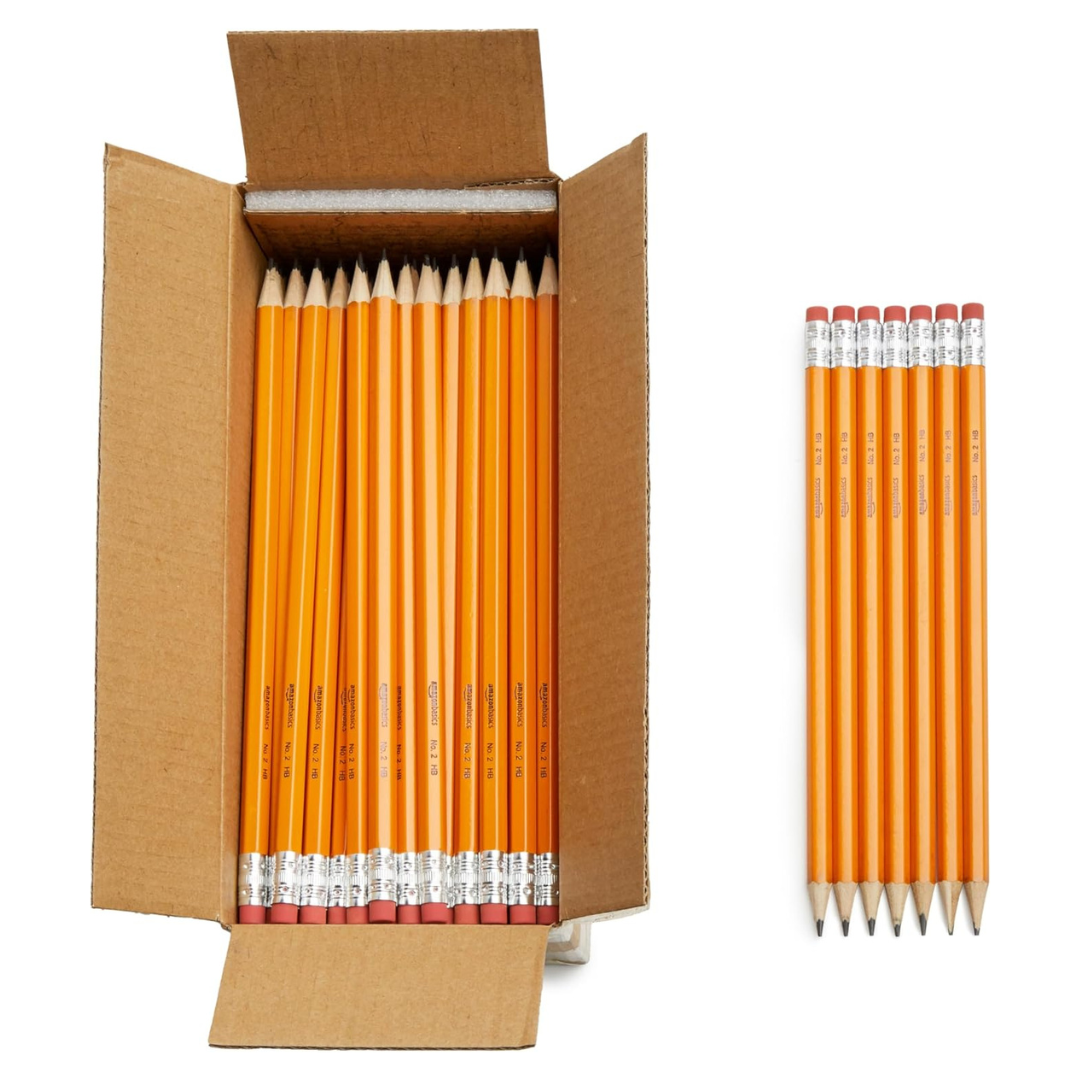 150-Count AmazonBasics Pre-sharpened Wood Cased 2 HB Pencils