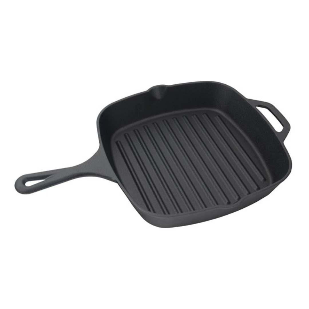 Jim Beam 16" Pre Seasoned Cast Iron Square Skillet