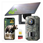 2K HD Live 4G LTE Cellular Solar Trail Camera W/ Motion Activated