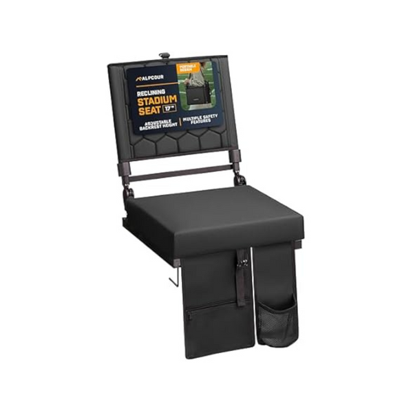 17" Folding Reclining Stadium Seat With Back Support