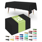 10-Pack Pureegg Disposable Plastic Tablecloths 54" x 72"