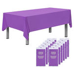 12-Pack 108" X 54" Premium Disposable Plastic Tablecloth (Various Colors)