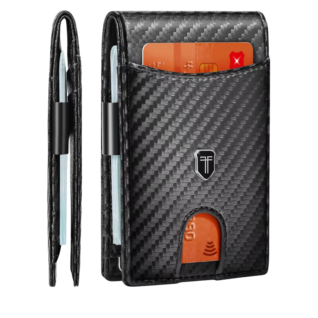 Men's Minimalist Leather ID Window Card Slim Wallet (4 Colors)