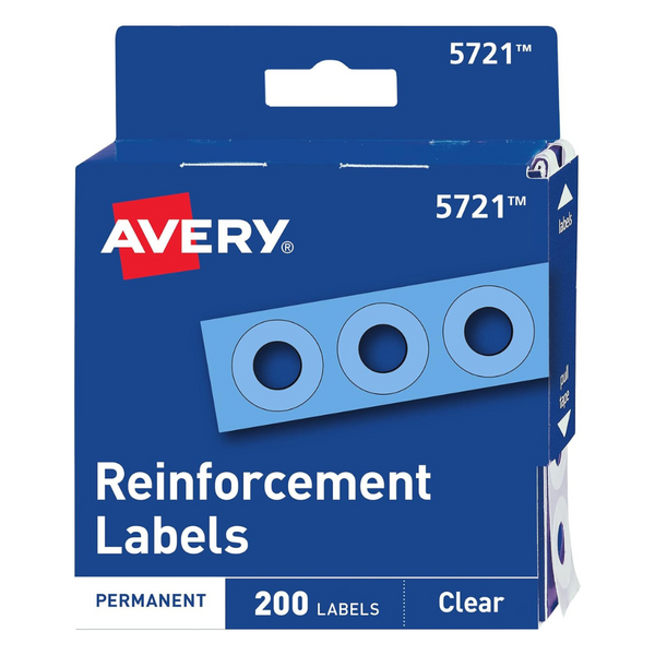 200-Count Avery Self-Adhesive Hole Reinforcement Stickers
