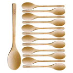 12-Piece NEET 7" Reusable Bamboo Wooden Spoons Set