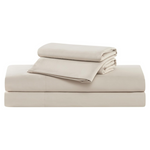 4-Piece Truly Soft Green Solid Beige Queen Sheet Set