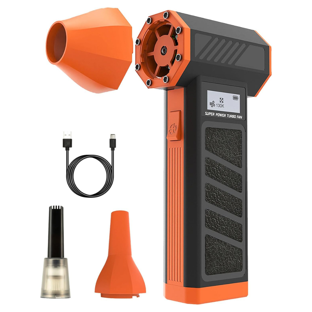130000 RPM Rechargeable Compressed Air Duster with LED Light