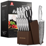 14-Piece Astercook Kitchen Knife Set with Block