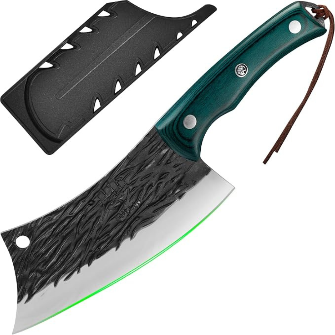 Fullhi High Carbon Steel Serbian Chef Knife with Sheath