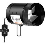 Simple Deluxe 4" Inline Booster Duct Fan 106 CFM with Speed Control