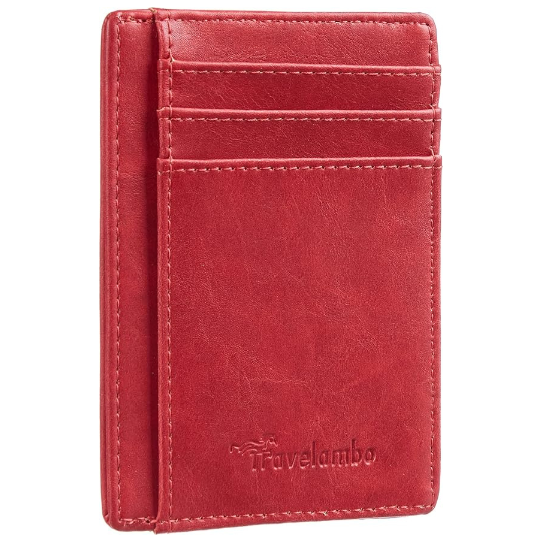 RFID Blocking Leather Slim Wallet