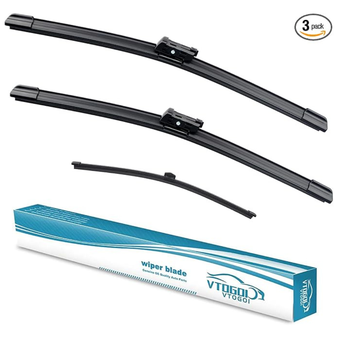 Set of 3 Vtogoi Rear Windshield Wiper Blades Set