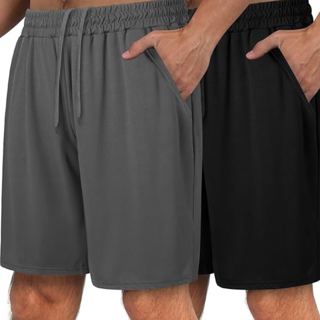 2-Pack Barjneel Men's Athletic Gym Basketball Shorts