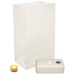 Set of 12 LumaBase Battery Operated LED Luminaria Kit