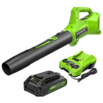 Greenworks 24V 320CFM Cordless Leaf Blower with Battery & Charger