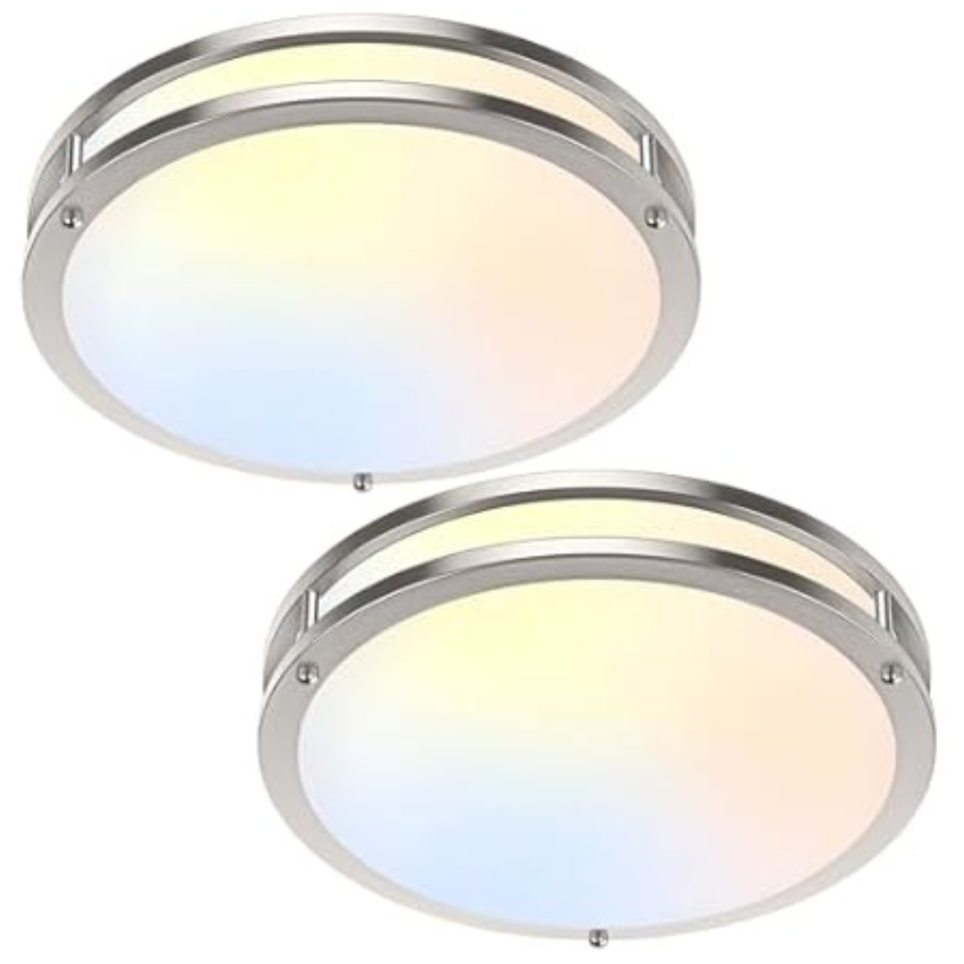 2-Pack Tobusa 12" 36W 3600lm LED Ceiling Lights Fixtures