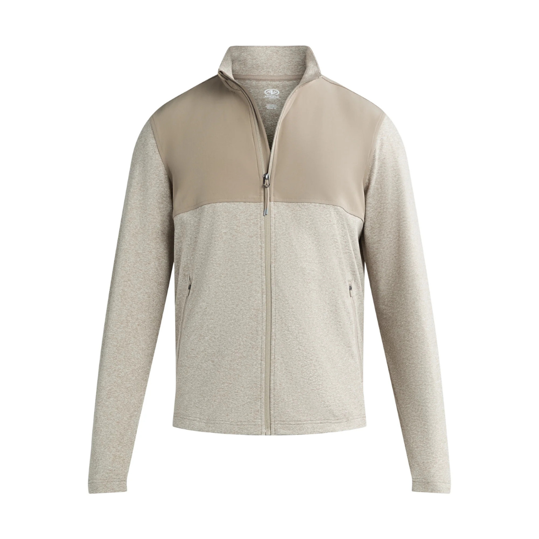 Athletic Works Men's Mixed Media Zip Jacket (S-3XL In 2 Colors)