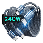 2-Pack 6.6ft LISEN 240W USB-C To USB-C Charging Cables