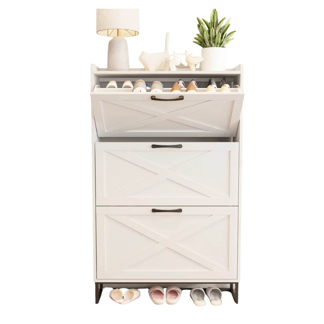 Ivy Bronx 24-Pair Shoe Storage Cabinet