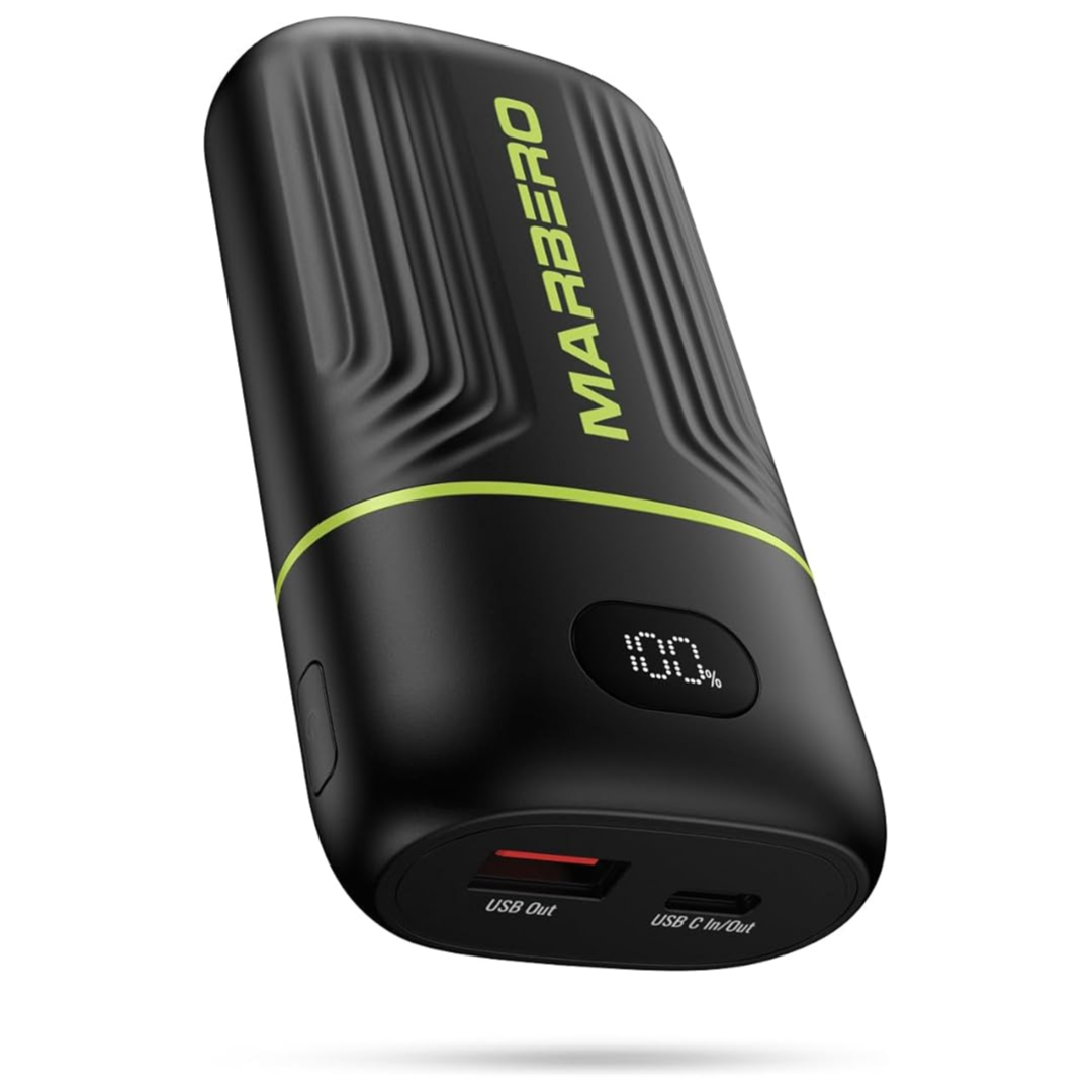 10000mAh MARBERO Mini USB-C & USB-A Portable Power Bank (Black)