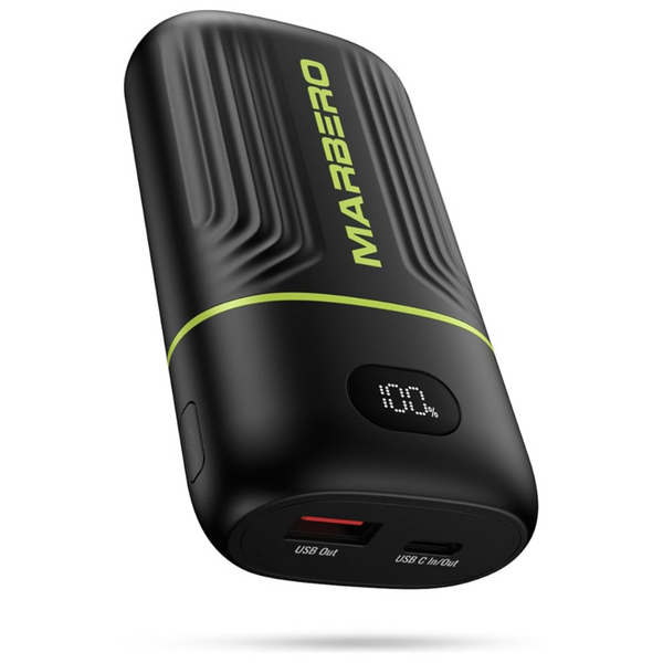 10000mAh MARBERO Mini USB-C & USB-A Portable Power Bank (Black)