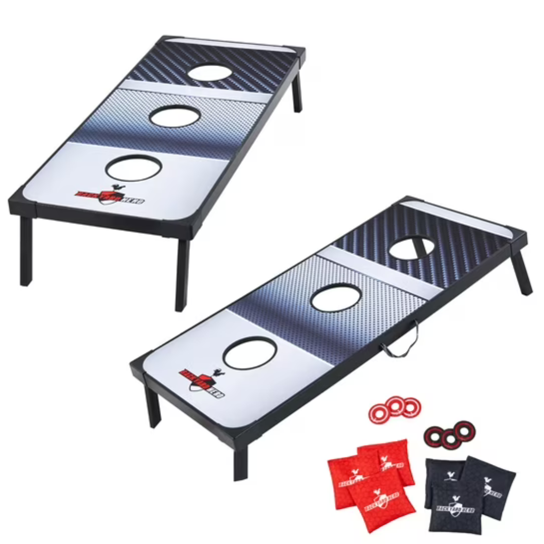 Backyard Hero 2-in-1 Cornhole Toss and Washer Toss Game