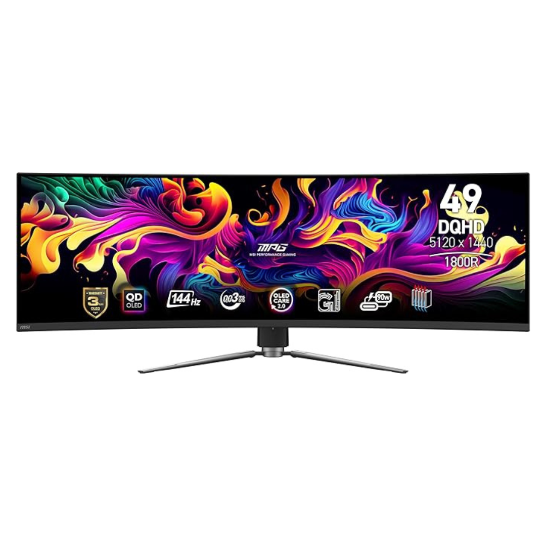 49" MSI MPG 491CQP QD-OLED 144Hz 0.3ms HDR Curved Gaming Monitor