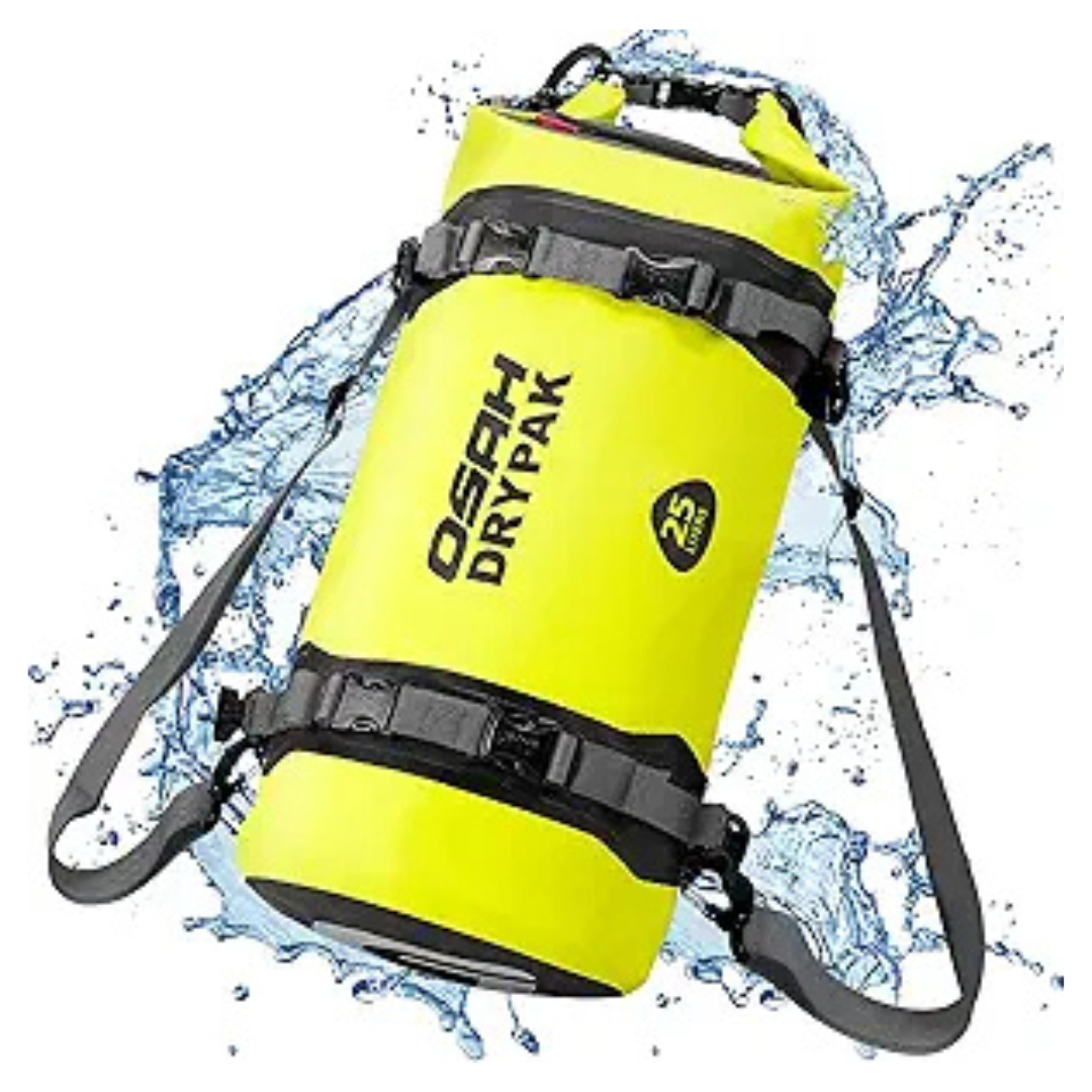 25L Roll Top Lightweight Waterproof Dry Bag with Straps (Various)