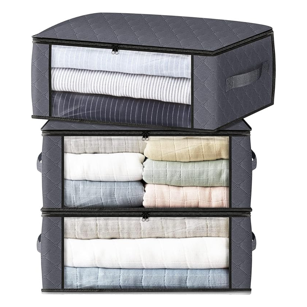 3-Pack Clothes Organizer Storage Bags