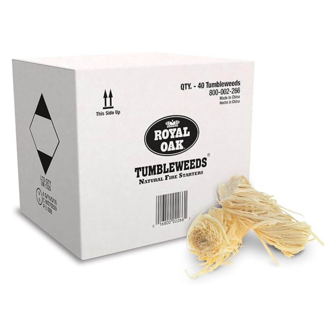 40-Pack Royal Oak Tumbleweeds All Natural Charcoal Fire Starter + $0.55 Amazon Credit