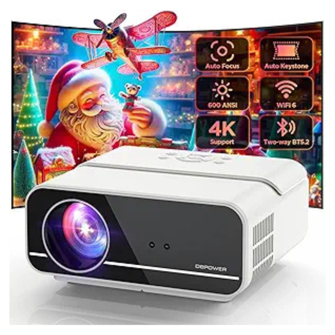 DBPOWER Projector 4K 1080P with 5G WiFi and Bluetooth