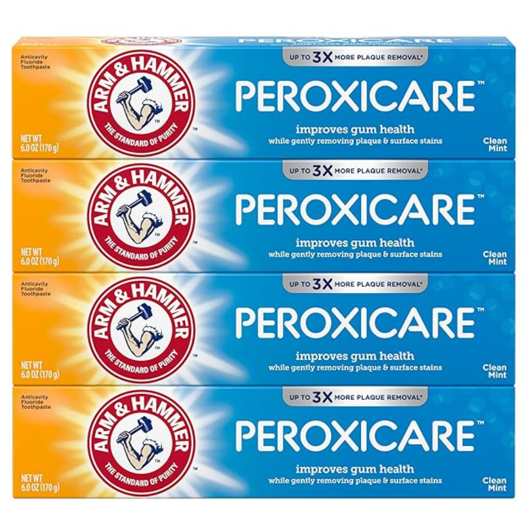 4-Pack 6-Oz Arm & Hammer Peroxicare Toothpaste (Clean Mint)